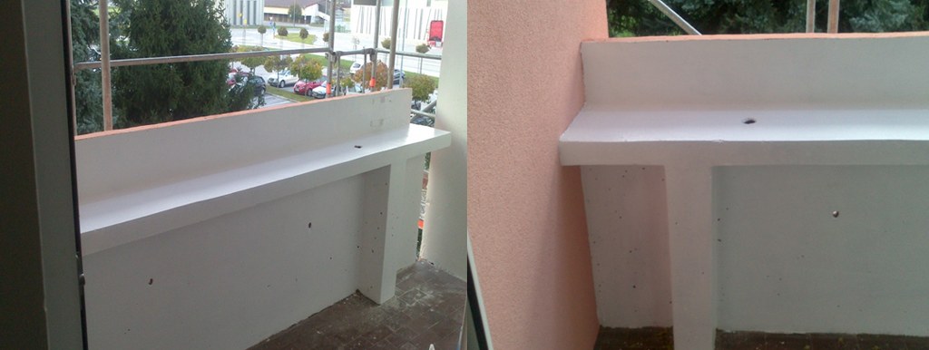 BARVANJE BETONSKIH BALKONSKIH OGRAJ - ŽALEC